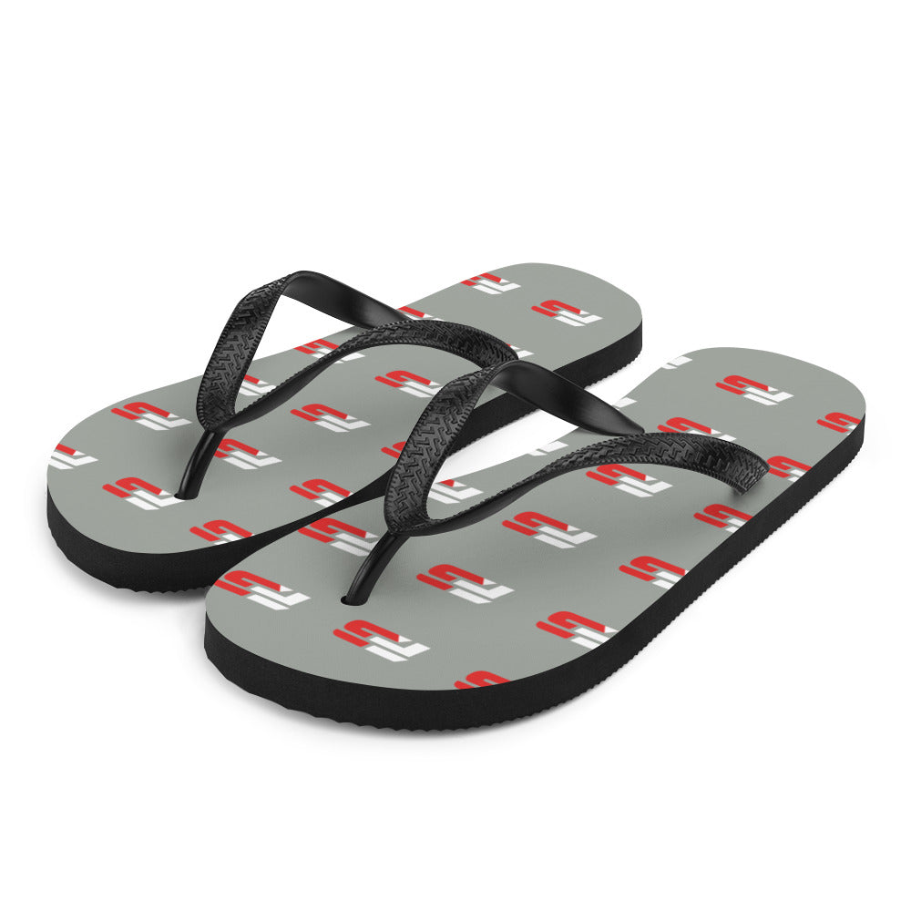 Grey Wrap Around Flip-Flops